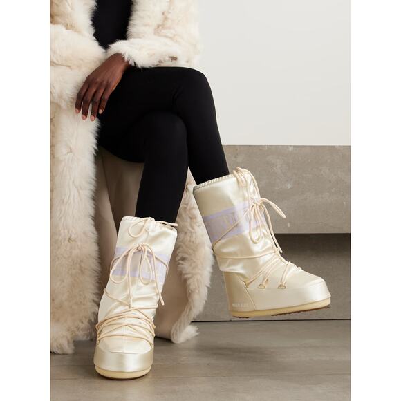 MOON BOOT-NEW/inBOX-THE ORIGINAL ICON NYLON CREAM Sz:42/44EU- 10/11.5US  Ret$340 - Picture 1 of 8